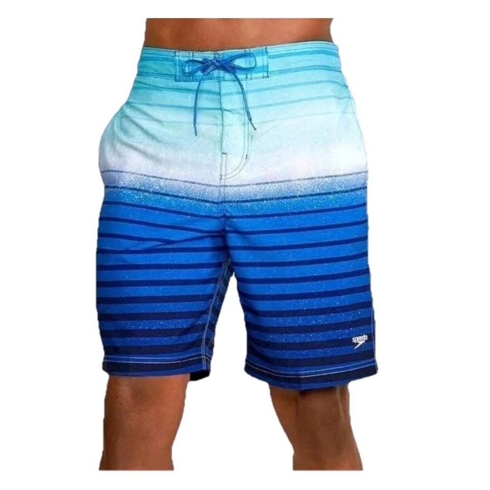 Speedo Boardshorts Men's 2XL Blue Swim‎ Trunks Swimwear UPF 50+ Stretch Comfort